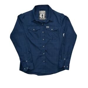 Dixxon Flannel Co “The Myers” Women’s Button Down Shirt Blue Size M Biker Punk